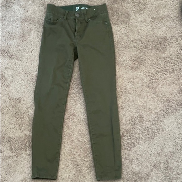 Denim - Curvy Sculpting Skinny Jeans - Olive Green